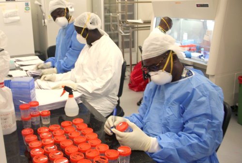 ガーナでは、長年JICAとの協力関係のあった野口記念医学研究所が新型コロナウイルス感染症への対応に重要な役割を果たした（提供：JICA）